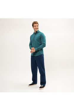 Calça Jeans Masculina Plus Size com Lycra USTop 453 – Reta Confortável Azul Sem Lavagem do 54 ao 62
