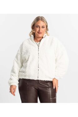 Jaqueta Feminina Pelo Sintético Estilo Alpaca Secret Glam – Quente, Macia e Moderna