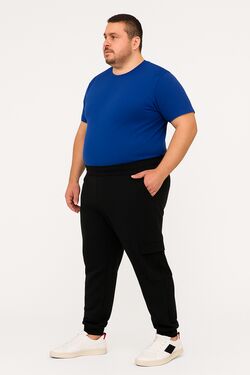 Calça Jogger Cargo Plus Size Preto You Size com Bolsos Laterais