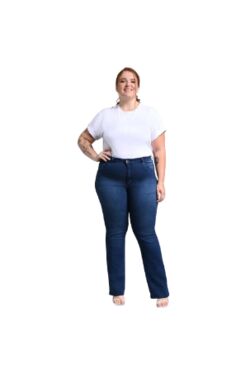 Calça Jeans Feminina Plus Size Reta Shyros com Elastano 50 ao 56