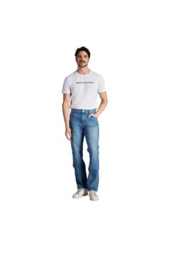 Calça Jeans Masculina Lee Chicago Stretch Reta Tradicional Azul Clara | Conforto e Elasticidade - 54588
