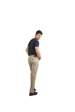 Calça Sarja Masculina Lee Chicago Reta Caqui 100% Algodão | Modelagem Tradicional   - 54596