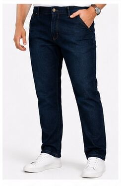Calça Jeans Masculina Reta Tradicional Plus Size R Sete Azul Carbono Used – 48 ao 56