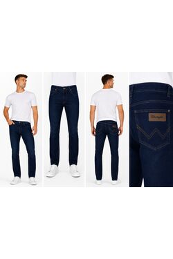 Calça Jeans Masculina Wrangler Texas Slim WM1499 com Lycra Azul Médio – Confortável - 54731